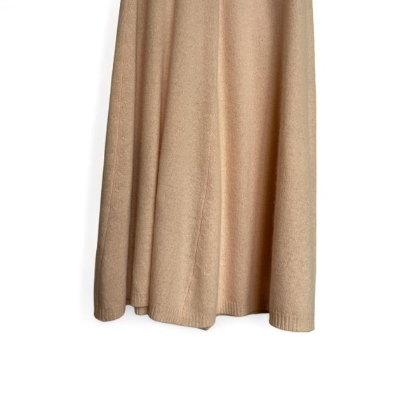 Vintage Lambswool Angora Long A-Line Sweater Skirt, Pale peach cream, womens sm - Picture 3 of 7